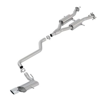 borla 14-18 jeep grand cherokee 3.6l a/t 4dr s-type 2.5in catback exhaust w/polished tip 140748 - image