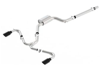 borla 15-17 volkswagen gti (mk7) 2.0t at/mt ss s-type catback exhaust w/black chrome tips 140750bc - image