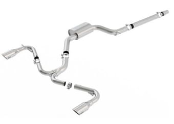 borla 15-17 volkswagen gti (mk7) 2.0t at/mt ss s-type catback exhaust w/stainless brushed tips 140750sb - image
