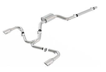 borla 2018 volkswagen gti (mk7.5) 2.0t at/mt ss s-type catback exhaust w/stainless brushed tips 140751sb - image