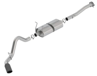 borla 15-19 chevy silverado 2500 6.0l cc/std bed/153.7in wb s-type catback exhaust black chrome tip 140762bc - image