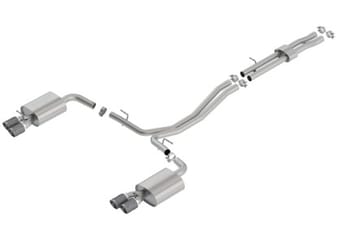 borla 18-19 ford explorer sport 3.5l 2.5in 2.25in diameter s-type exhaust carbon fiber 3.5in tip 140765cf - image