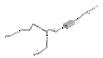 borla 2019 chevy silverado 1500 5.3l v8 cc sb 147.4in wb s-type cat-back (use fact fascia tips) 140769 - image