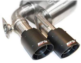 borla 19 chevrolet silverado/gmc sierra 1500 6.2l ss touring catback exhaust - carbon fiber tips 140772cf - image