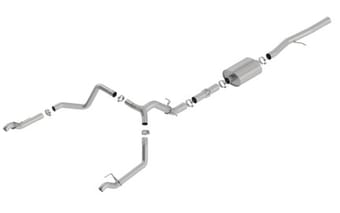 borla 19 chevrolet silverado/gmc sierra 1500 6.2l ss atak catback exhaust w/ factory tips 140775 - image