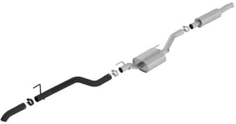 borla 2020 jeep gladiator jt 3.6l v6 awd s-type climber catback w/ black turndown tip 140809cb - image