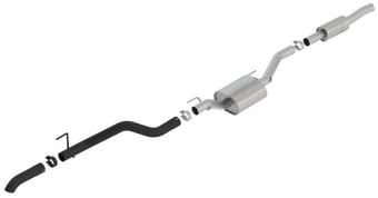 borla 2020 jeep gladiator jt 3.6l v6 awd atak climber catback w/ black turndown tip & over-axle 140810cb - image