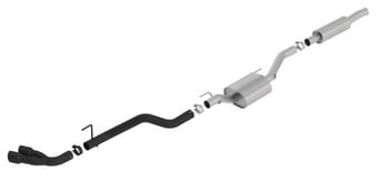 borla 2020 jeep gladiator jt 3.6l v6 awd s-type dual side catback w/ black tips 140812cb - image