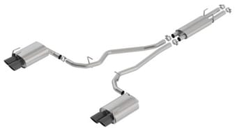 borla 2020 ford explorer st 3.0l v6 2.25in s-type exhaust - black chrome tips 140820bc - image