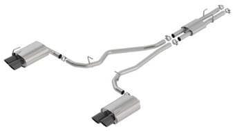 borla 2020 ford explorer st 3.0l v6 2.25in atak exhaust - black chrome tips 140821bc - image