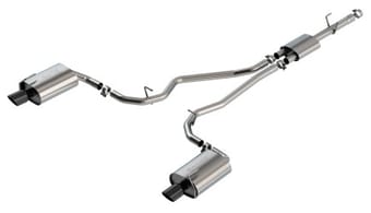 borla 2020 ford explorer limited ecoboost 2.3l 2.25in s-type exhaust - black chrome tips 140825bc - image