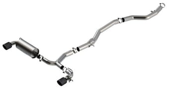 borla 2020 toyota supra gr 3.0l i6 3in atak catback exhaust - carbon fiber tips 140826cfba - image
