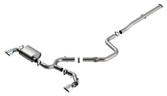 borla 19-20 hyundai veloster n 2.0l i4 mt fwd 2dr 3in atak catback exhaust w/ ss tips 140832 - image