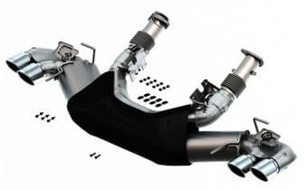 borla 2020 chevrolet corvette c8 6.2l s-type exhaust system dual round a/c tips 4inx 4.75in 140838 - image