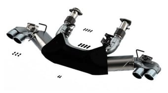 borla 2020 chevrolet corvette c8 6.2l atak 3in exhaust system dual round a/c tips 4inx 4.75in 140839 - image