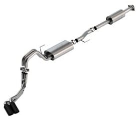 borla f-150 2021 2.7l/3.5l 4dr cc sb ec stb lar/kingr/plnm/ltd 3/2.25 dse cb touring blk chr tips 140870bc - image