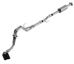 borla f-150 2021 2.7l/3.5l 4dr cc sb ec stb lar/kingr/plnm/ltd 3/2.25 dse cb s-type blk chr tips 140871bc - image