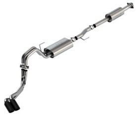 borla f-150 2021 5.0l 4dr cc sb ec stb lariat/kr/pltnm/ltd 3/2.25 dse cat-back touring blk chr tips 140873bc - image