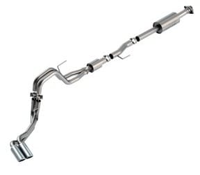 borla f-150 2021 5.0l 4dr cc sb ec stb lariat/kr/platinum/ltd 3/2.25 dse cat-back s-type chr tips 140874 - image