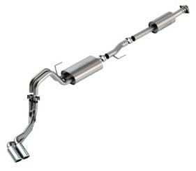 borla f-150 2021 3.3l cc sb ec stb xl/xlt/lariat/kr/plnm/ltd 3/2.25 dse cat-back s-type chrome tips 140880 - image