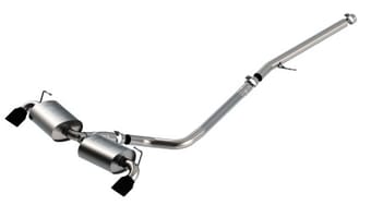 borla 2021 ford bronco sport 2.0l 2.5in / 2.25in s-type cat-back exhaust - ceramic black tip 140882cb - image
