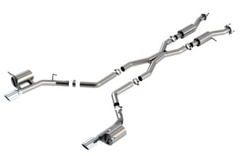 borla 2021+ dodge durango srt hellcat 6.2l v8 awd s-type cat-back exhaust system - t-304ss 140885 - image