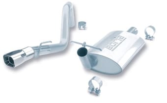 borla 91-95 jeep wrangler yj 4.0l 6cyl 4wd 2dr ss single rigth rear exit cat-back exhaust 14364 - image