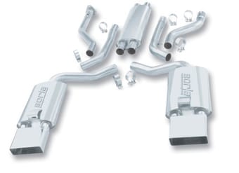 borla 92-96 chevrolet corvette hatchback/conv 5.7l 8cyl 4/6 spd touring ss catback exhaust 14385 - image