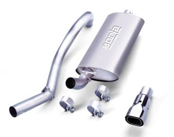 borla 97-99 jeep wrangler 2.5/4.0l w/o hitch cat-back 2.25in single sqr angle cut phntm rear 14728 - image