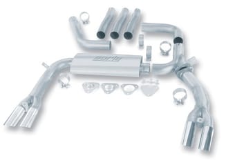 borla 84-92 chevrolet camaro / pontiac trans am 5.0l/5.7l v8 3in adj ss cat-back exhaust w/ adapters 14888 - image