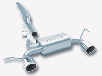 borla 01-06 audi tt quattro 1.8t 225hp mt awd 2dr single split rear exit ss catback exhaust 14957 - image
