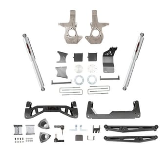 belltech 07-16 chevrolet silverado / gmc sierra 1500 4wd 7-9in suspension lift kit w/ shocks 150201bk - image