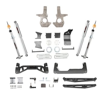 belltech 16-18 chevrolet silverado / gmc sierra 1500 4wd 7in suspension lift kit w/ shocks 150203tp - image