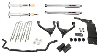 belltech 07-13 silverado / sierra 1500 4wd ext & crew cab 4in trail perf lift kit w/ front sway bar 150207tps - image
