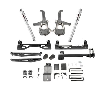 belltech 19-21 chevrolet silverado / gmc sierra 1500 4wd 6in suspension lift kit w/ shocks 150210bk - image