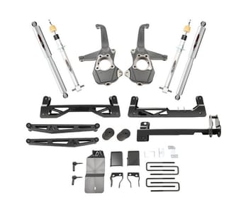 belltech 19-21 chevrolet silverado / gmc sierra 1500 4wd 6in suspension lift kit w/ shocks 150210tp - image
