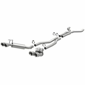 magnaflow 13-15 chevy camaro zl1 v8 6.2l quad exit stainless cat-back performance exhaust system 15053 - image