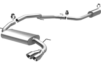 magnaflow 2012-2018 ford focus l4 2.0l hb single straight rear exit stainless cat back perf exhaust 15072 - image