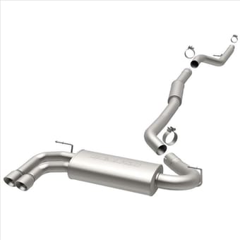 magnaflow 12-16 bmw 328i 2.0l n20b20 dual straight d/s rear exit stainless cat back performance exhaust 15161 - image