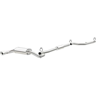 magnaflow 13-15 bmw 320i l4 2.0l stainless cat-back single straight drive side rear exit perf exht 15235 - image