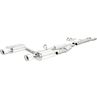 magnaflow 05-08 audi a4 quattro v6 3.2l ss cat-back dual split rear exit 2 tips perf exhaust sys 15326 - image