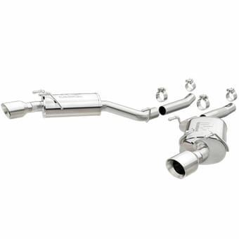 magnaflow 10-15 chevrolet camaro axle-back stainless dual split 4in polished tips 15354 - image