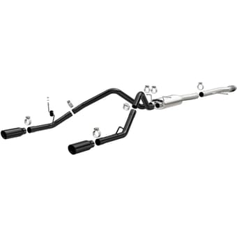 magnaflow sys cat-back 4in black dual split rear tips 14-18 chevy silverado/gmc sierra 4.3l-5.3l 15361 - image