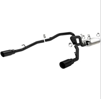 magnaflow 09-22 dodge ram 1500 v8 dual spilt rear exit black stainless c/b perf exhaust 15363 - image