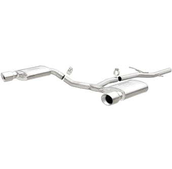 magnaflow 13-16 audi allroad 2.0l touring dual spilt rear exit 2.5in 4in tip ss c/b perf exhaust 15369 - image
