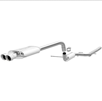 magnaflow performance cat-back exhaust system dual straight drive side rear exit 11-14 vw jetta 2.0l 15486 - image