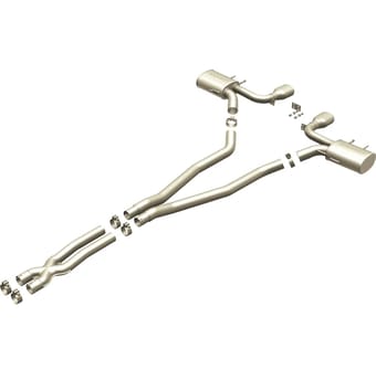 magnaflow 11-15 cadillac cts coupe only v8 6.2l dual ctr rear exit ss cat-back performance exhaust 15496 - image