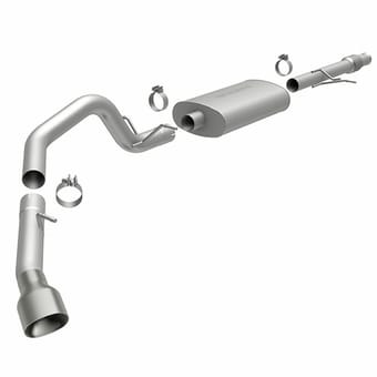 magnaflow 10-13 chevy avalanche 1500 5.3l v8 single rear exit stainless cat back perf exhaust 15561 - image