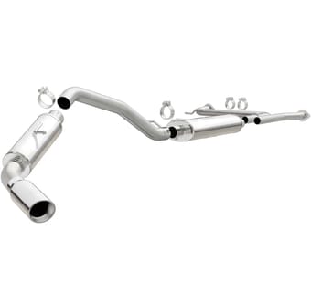 magnaflow 10-14 nissan armada / infiniti qx56 5.6l v8 single passenger rear exit catback exhaust 15575 - image