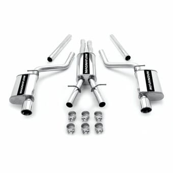 magnaflow 2005-2010 dodge magnum street series cat-back performance exhaust system 15628 - image